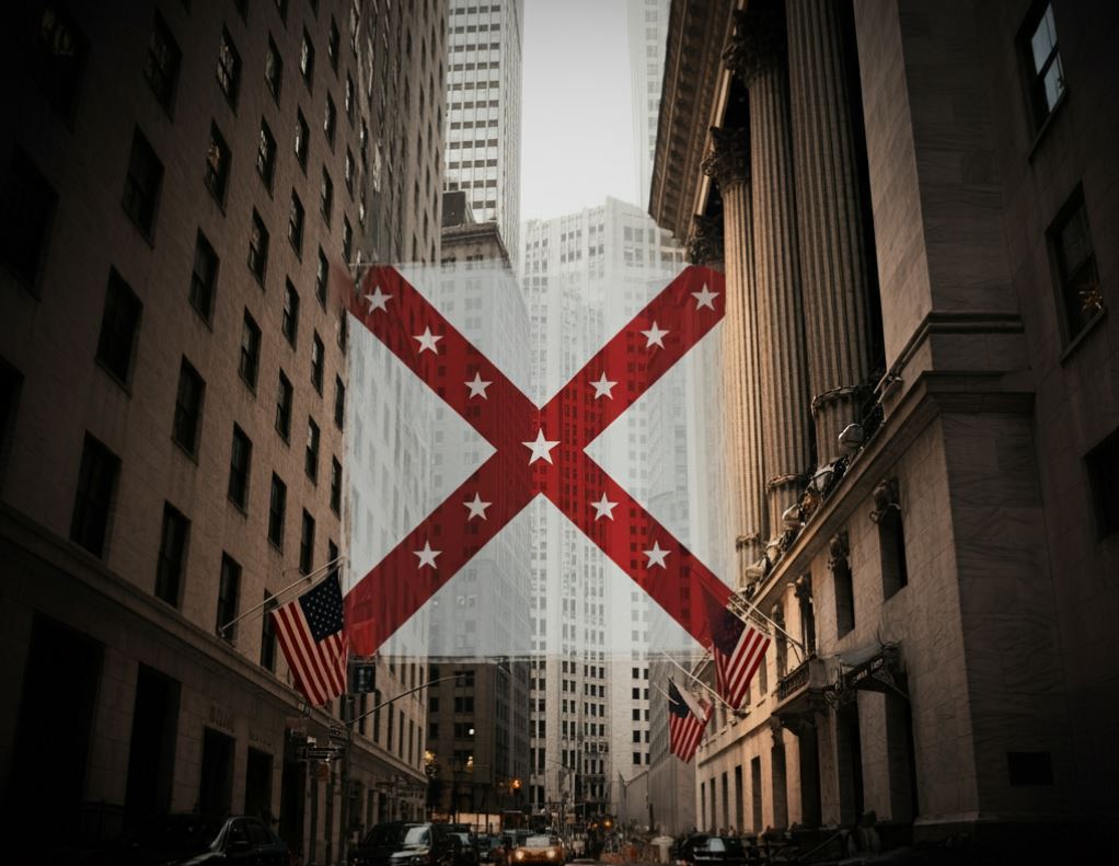 alabama flag on wall street due to investment loss